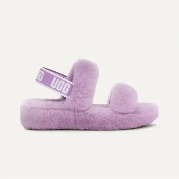 UGG Oh Yeah Fluff Slides Slipper Sandals 6 - Picture 1 of 11